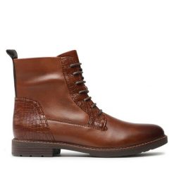 Botki Marco Tozzi. Brązowe botki Marco Tozzi, bez wzorów, bez obcasa, na płaskiej podeszwie, bez zapięcia. Za 229.99 zł.