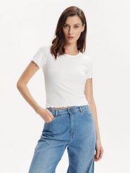 ONLY T-Shirt Emma 15201206 Biały Regular Fit. Białe t-shirty ONLY, xs, bez wzorów, z syntetyku, bez kołnierzyka, bez ramiączek. Za 39.99 zł.