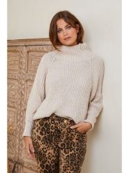 So Cachemire Sweter "Bambino" w kolorze beżowym rozmiar: S. Brązowe swetry So Cachemire, s, bez wzorów, bez ramiączek. Za 148.96 zł.