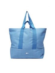 Tommy Jeans Torebka Tjw Tote Edition Canvas AW0AW17542 Niebieski. Niebieskie shopper bag Tommy Jeans, bez wzorów, z jeansu, bez dodatków. Za 429.99 zł.