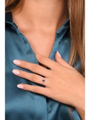 DIAMANTA Złoty pierścionek z diamentami rozmiar: 54. Niebieskie pierścionki DIAMANTA, z diamentem, złote. Za 850.45 zł.