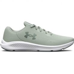 Buty treningowe damskie Under Armour Charged Pursuit 3 Tech. Zielone buty treningowe Under Armour, bez wzorów, z materiału, bez zapięcia, na fitness i siłownię. Za 166.00 zł.