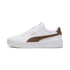 Buty sportowe damskie Puma Carina 3.0 Feline. Białe buty treningowe Puma, bez wzorów, ze skóry, bez zapięcia, tenisowe. Za 297.35 zł.