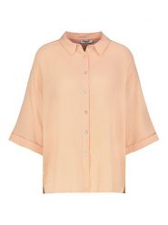 Sublevel Bluzka w kolorze brzoskwiniowym rozmiar: S/M. Pomarańczowe bluzki Sublevel, m, bez wzorów, z bawełny, bez kołnierzyka, bez ramiączek. Za 74.99 zł.