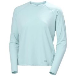 Bluza damska Helly Hansen Shine Solen Crew. Niebieskie bluzy bez kaptura Helly Hansen, bez wzorów, bez kaptura. Za 342.50 zł.