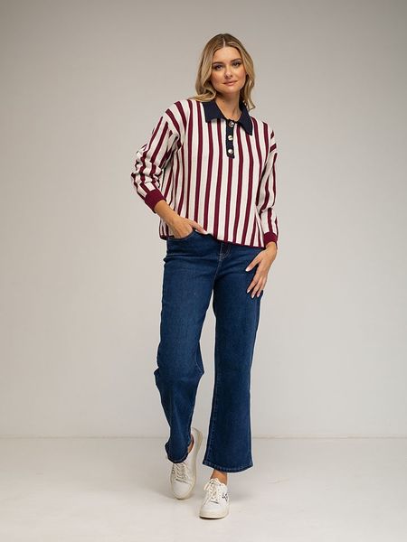 Tantra Sweter w kolorze kremowo-bordowym rozmiar: onesize. Brązowe swetry Tantra, bez wzorów, bez ramiączek. Za 239.99 zł.