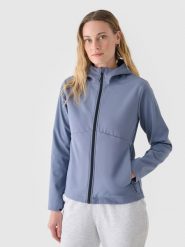 4F Kurtka softshell wiatroodporna membrana 5000 damska - granatowa XS. Niebieskie kurtki 4f, na zimę, m, bez wzorów, z dzianiny, z kapturem, wspinaczkowe, windstopper. W wyprzedaży za 139.99 zł.