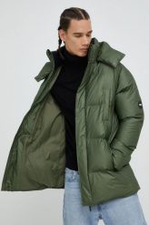 Rains kurtka 15040 Boxy Puffer Parka kolor zielony zimowa. Zielone kurtki Rains, na zimę, m, bez wzorów, z puchu, z kapturem. W wyprzedaży za 1,449.90 zł.
