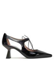 Hispanitas Czółenka Nova HV253934 Czarny. Czarne czółenka Hispanitas, bez wzorów, ze skóry, bez obcasa, bez zapięcia. Za 479.99 zł.