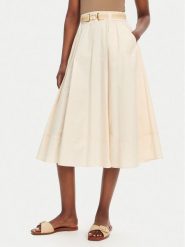 TWINSET Spódnica trapezowa 251TT202J Écru Regular Fit. Spódnice Twinset, bez wzorów, z bawełny, trapezowe. Za 1,029.00 zł.