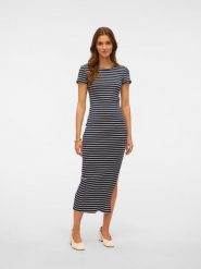 Vero Moda Sukienka w kolorze granatowym rozmiar: M. Niebieskie sukienki Vero Moda, m, bez wzorów, bez kołnierzyka, bez ramiączek, maxi. Za 78.66 zł.