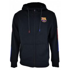 Bluza z kapturem unisex Barcelona 2024-25. Czarne bluzy FC Barcelona, na zimę, m, bez wzorów, bez ramiączek, z kapturem. W wyprzedaży za 283.59 zł.