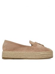JENNY Espadryle WSS990-259 Beżowy. Brązowe espadryle Jenny, bez wzorów, z materiału, bez obcasa. Za 99.99 zł.