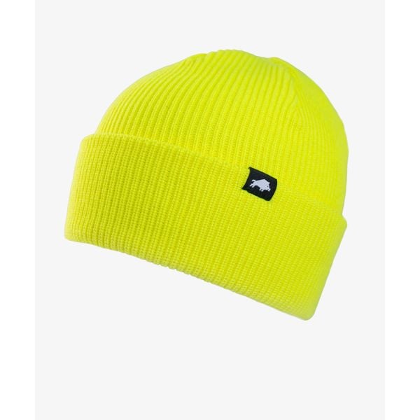 Czapka zimowa DZIK® żółta. Żółte czapki zimowe DZIK, bez wzorów, ze skóry. Za 139.99 zł.