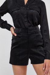 Morgan Szorty damskie kolor czarny gładkie high waist. Czarne szorty Morgan, bez wzorów, z materiału. W wyprzedaży za 154.99 zł.