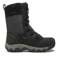 Śniegowce Keen. Czarne śniegowce Keen, bez wzorów, bez zapięcia. Za 799.99 zł.