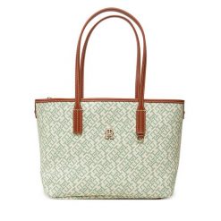 Torebka Tommy Hilfiger. Zielone torebki klasyczne Tommy Hilfiger, bez wzorów, klasyczne, bez dodatków. Za 409.99 zł.
