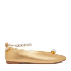 Baleriny GINO ROSSI. Żółte baleriny Gino Rossi, bez wzorów, bez obcasa, bez zapięcia. Za 349.99 zł.