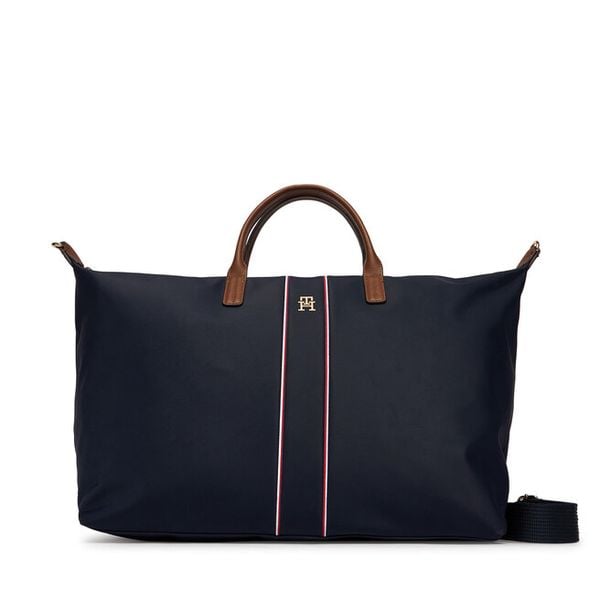 Torebka Tommy Hilfiger. Niebieskie shopper bag Tommy Hilfiger, bez wzorów, bez dodatków. Za 390.99 zł.
