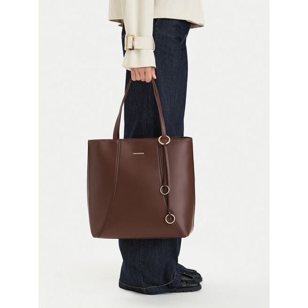 Torebka GINO ROSSI. Brązowe shopper bag Gino Rossi, bez wzorów, bez dodatków. Za 229.99 zł.