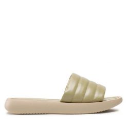 Klapki Nessi. Zielone klapki Nessi, bez wzorów, bez obcasa, bez zapięcia. Za 249.99 zł.