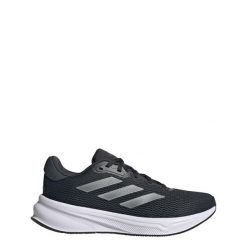 Buty Response. Czarne buty do biegania adidas, bez wzorów, z materiału, bez zapięcia, do biegania. Za 297.55 zł.