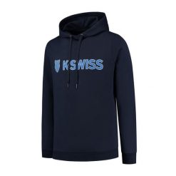 Bluza z kapturem K-Swiss Essentials. Niebieskie bluzy z kapturem K-SWISS, uniwersalny, bez wzorów, z materiału, z kapturem, na fitness i siłownię. Za 239.50 zł.