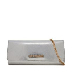 Torebka LOVE MOSCHINO. Szare kopertówki Love Moschino, bez wzorów, wizytowe, bez dodatków. Za 539.99 zł.