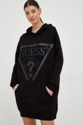 Guess sukienka kolor czarny mini oversize. Czarne sukienki Guess, l, z aplikacjami, z wiskozy, bez kołnierzyka, bez ramiączek, mini, oversize. Za 529.99 zł.
