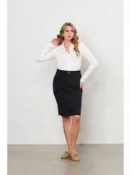 &Co Woman Spódnica "Peach" w kolorze czarnym rozmiar: L. Czarne spódnice &Co Woman, l, z aplikacjami, midi. Za 127.65 zł.