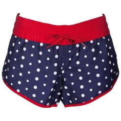 Spodenki kobiece Arena Dots Short. Niebieskie szorty Arena, bez wzorów, z materiału, sportowe. Za 46.99 zł.