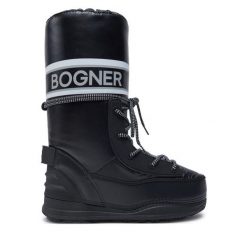 Śniegowce Bogner. Czarne śniegowce Bogner, bez wzorów, bez zapięcia. Za 1,849.00 zł.