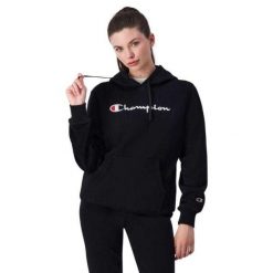 Damska Bluza Z Dużym Logo. Brązowe bluzy z kapturem Champion, l, bez wzorów, z bawełny, z kapturem. Za 398.99 zł.