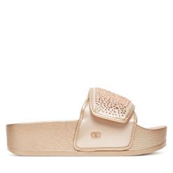 Klapki Liu Jo. Żółte klapki Liu Jo, bez wzorów, bez obcasa, bez zapięcia. Za 229.99 zł.