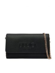 Liu Jo Portfel AA6191 ES029 Czarny. Czarne portfele Liu Jo, bez wzorów, ze skóry. Za 379.99 zł.