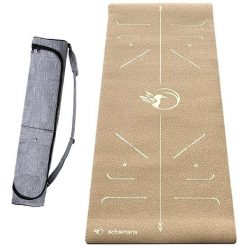 Mata jogi korka Hi-tech 6mm +Torba wodoodporna 3 materiały dla większej wygody6. Brązowe torby sportowe ACHAMANA, bez wzorów, z kauczuku, na ramię, małe. Za 486.00 zł.