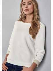 Street One Sweter w kolorze kremowym rozmiar: 38. Brązowe swetry Street One, bez wzorów, ze splotem, street, bez ramiączek. Za 145.60 zł.