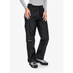 Spodnie przeciwdeszczowe damskie Marmot PreCip Eco Full Zip Pant. Czarne spodnie dresowe Marmot, bez wzorów, długie. Za 510.60 zł.