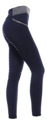 Legginsy jeździeckie damskie START BlackburnFullGrip. Niebieskie legginsy START, bez wzorów. Za 251.99 zł.