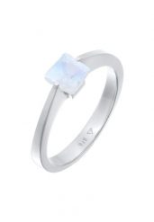Elli PREMIUM Damska obrączka soliter czworokąt z kamieniem księżycowym w pozłacanym srebrze 925 Sterling Silver Pierścionki 1 ct Damski. Szare pierścionki Elli PREMIUM, z kamieniem księżycowym, pozłacane. Za 368.99 zł.