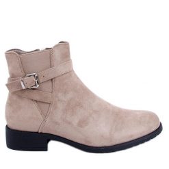 PA1 Botki damskie Tourel Khaki Suede beżowy. Brązowe botki PA1, bez wzorów, z gumy, klasyczne, bez obcasa, na płaskiej podeszwie, bez zapięcia. Za 137.96 zł.