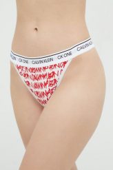 Calvin Klein Underwear figi kolor czerwony. Czerwone figi Calvin Klein Underwear, bez wzorów, z bawełny. W wyprzedaży za 59.99 zł.