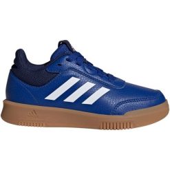 Buty adidas Tensaur Sport Training Lace IF1721 niebieskie. Niebieskie buty treningowe bez wzorów, z gumy, bez zapięcia, do piłki nożnej. Za 255.67 zł.