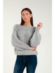 Tamba Sweter w kolorze szarym rozmiar: 36/38. Szare swetry Tamba, bez wzorów, z wełny, bez ramiączek. Za 114.17 zł.