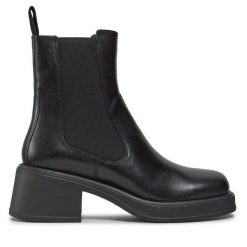 Botki Vagabond Shoemakers. Czarne botki Vagabond Shoemakers, bez wzorów, bez obcasa, na słupku, bez zapięcia. Za 399.99 zł.