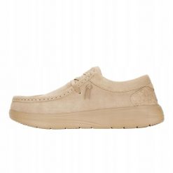 HEYDUDE Damskie Mokasyny Wendy Comf Suede. Brązowe mokasyny Hey dude, bez wzorów, z materiału. Za 419.00 zł.