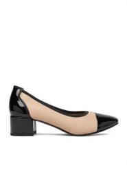 JENNY Czółenka CEO-WS24030-01 Beżowy. Brązowe czółenka Jenny, bez wzorów, z materiału, bez obcasa, bez zapięcia. Za 119.99 zł.