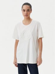 Liu Jo Sport T-Shirt TA5174 JS923 Écru Regular Fit. T-shirty sportowe Liu Jo Sport, s, bez wzorów, z bawełny, bez ramiączek. Za 359.99 zł.