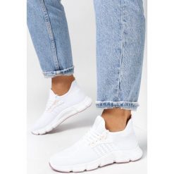 Białe Buty Sportowe Milonia. Białe buty sportowe lifestyle Born2be, bez wzorów, sportowe, przed kostkę, bez zapięcia. W wyprzedaży za 63.99 zł.