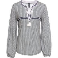 Tunika shirtowa z aplikacjami bonprix indygo-szarobeżowy wzorzysty. Tuniki marki bonprix. Za 89.99 zł.